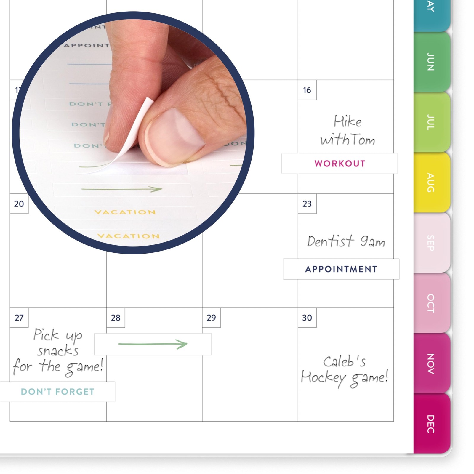 AT-A-GLANCE 2027 Planner, Simplified by Emily Ley, 5.5″ x 8.5″, Happy Stripe