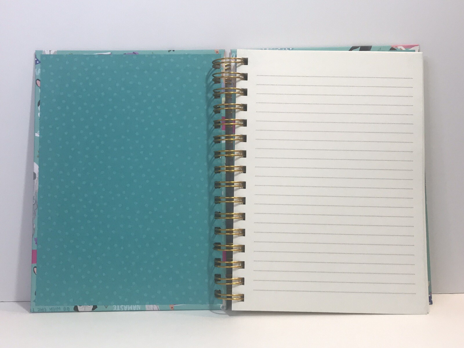 Clementine Dog Yoga Pose Lined Spiral Journal Notebook Recycled Fiber