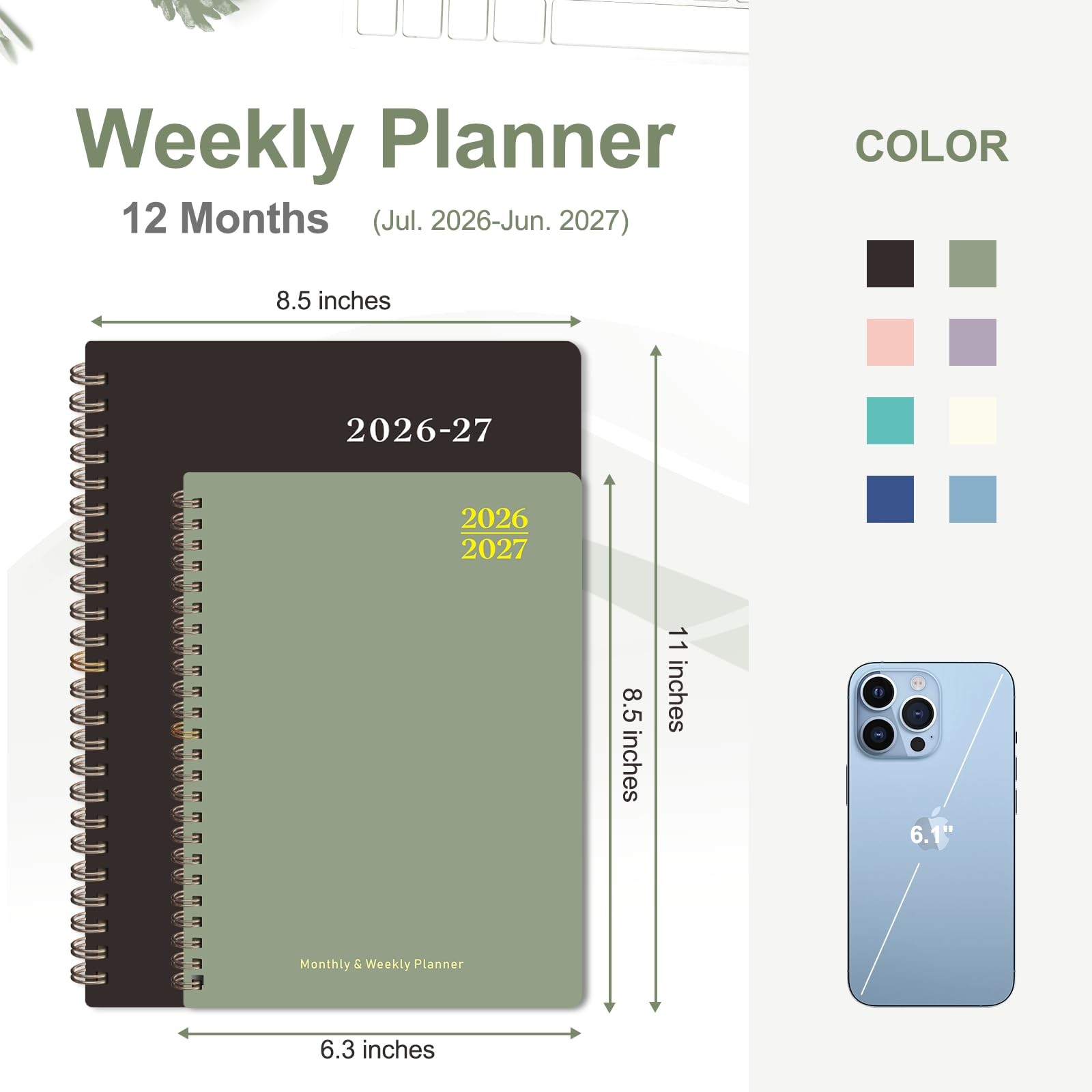 Planner 2026-2027, Academic Weekly and Monthly Calendar Planner, July 2026 – …