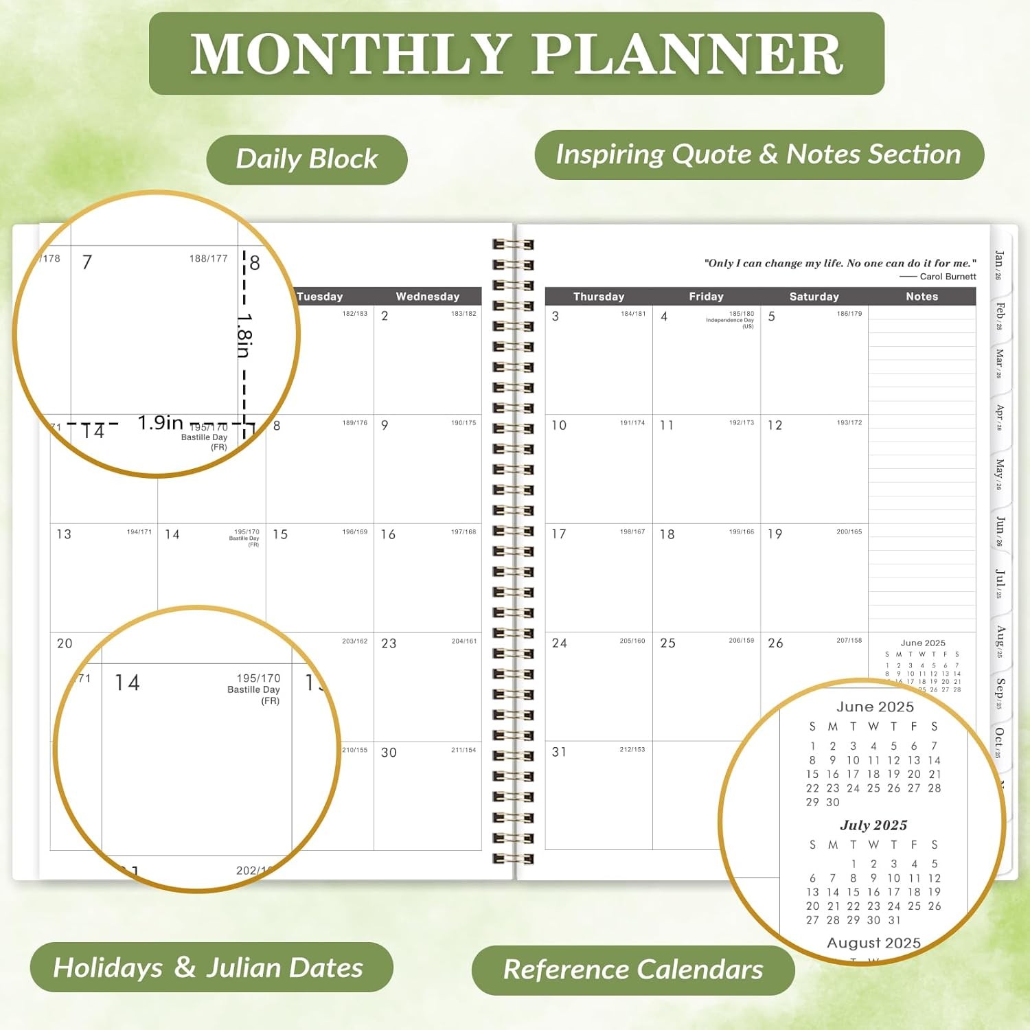 2026 Planner – Planner 2026, Weekly and Monthly Planner, Jan 2026 – Dec 2026, 6.