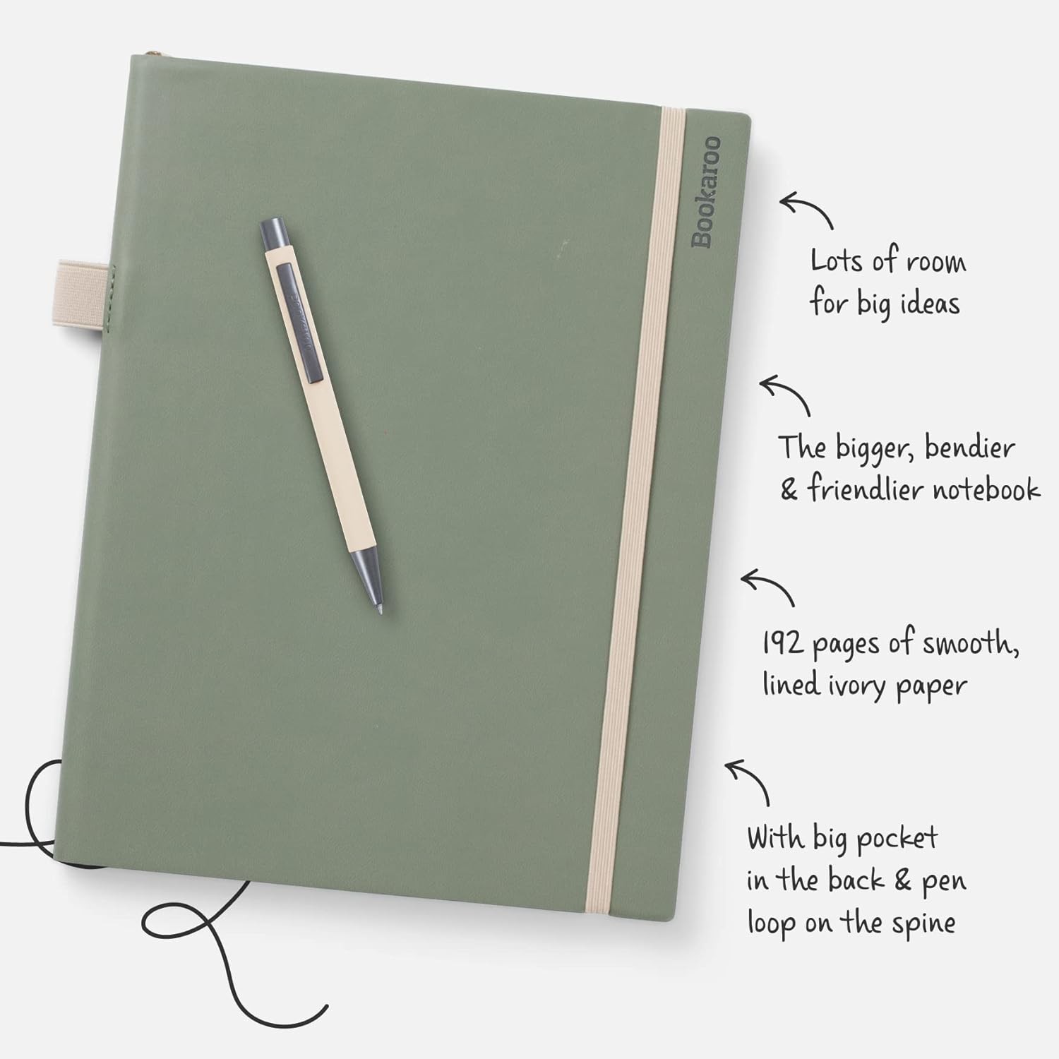 IF Bookaroo Bigger Things Notebook Journal – Black