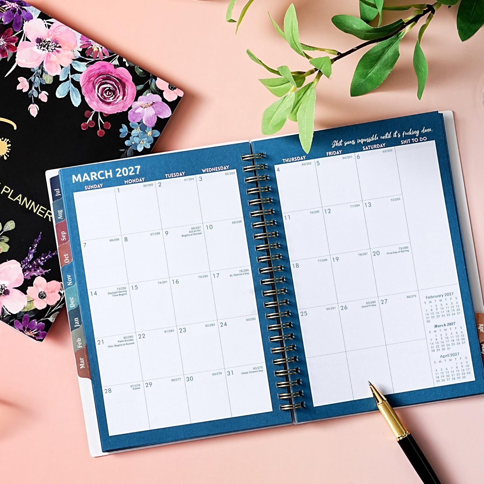 2026 2027 Planner Weekly Monthly 12 Month 6.5×8.5 Funny Quotes