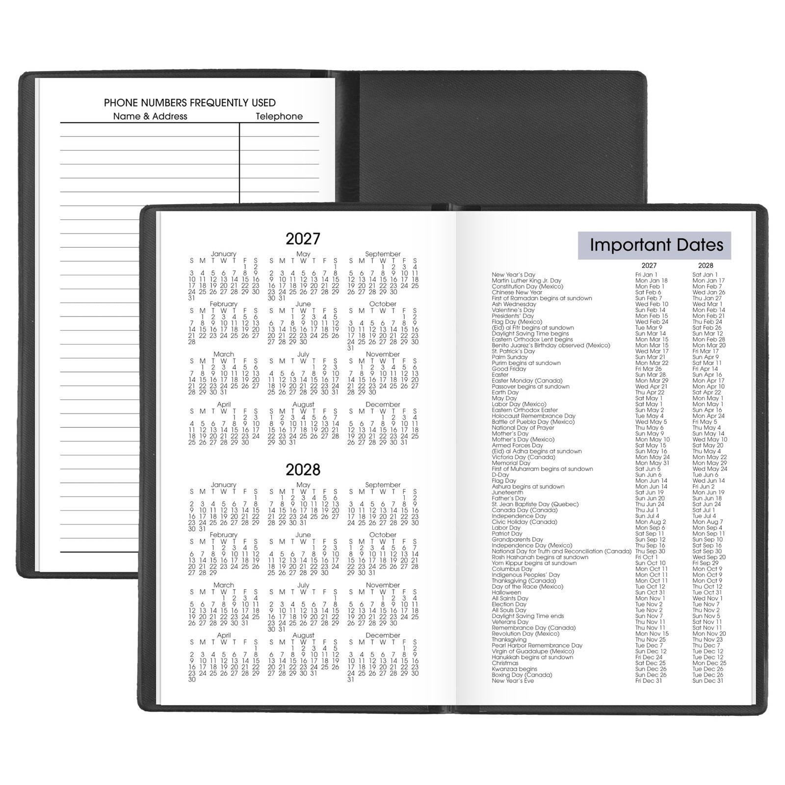 AT-A-GLANCE 2027 Planner, Monthly, 14-Month Dec-Jan, 3.5″ x x 6″, Black