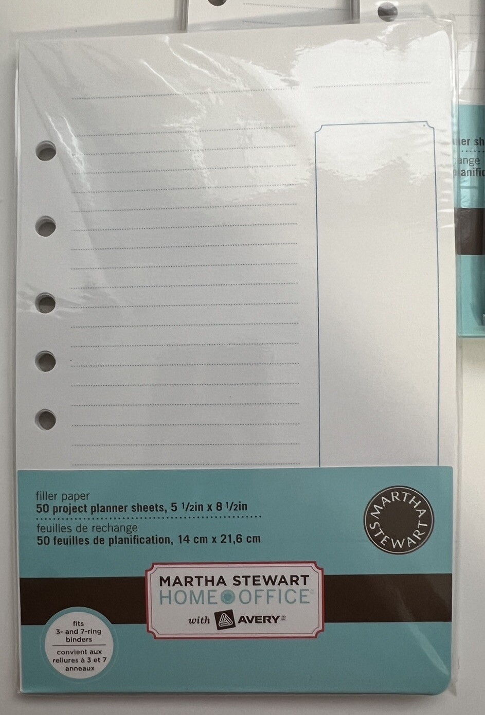 Martha Stewart Avery Filler Paper Project Planner Sheets 5.5 x 8.5 200 Sheets