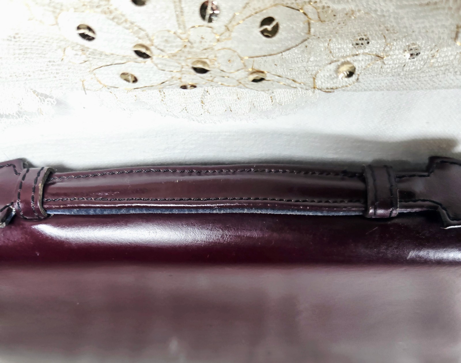 VTG Burgundy Genuine Top Grain Leather Portfolio Organizer Binder 14×10.5″ YKK Z