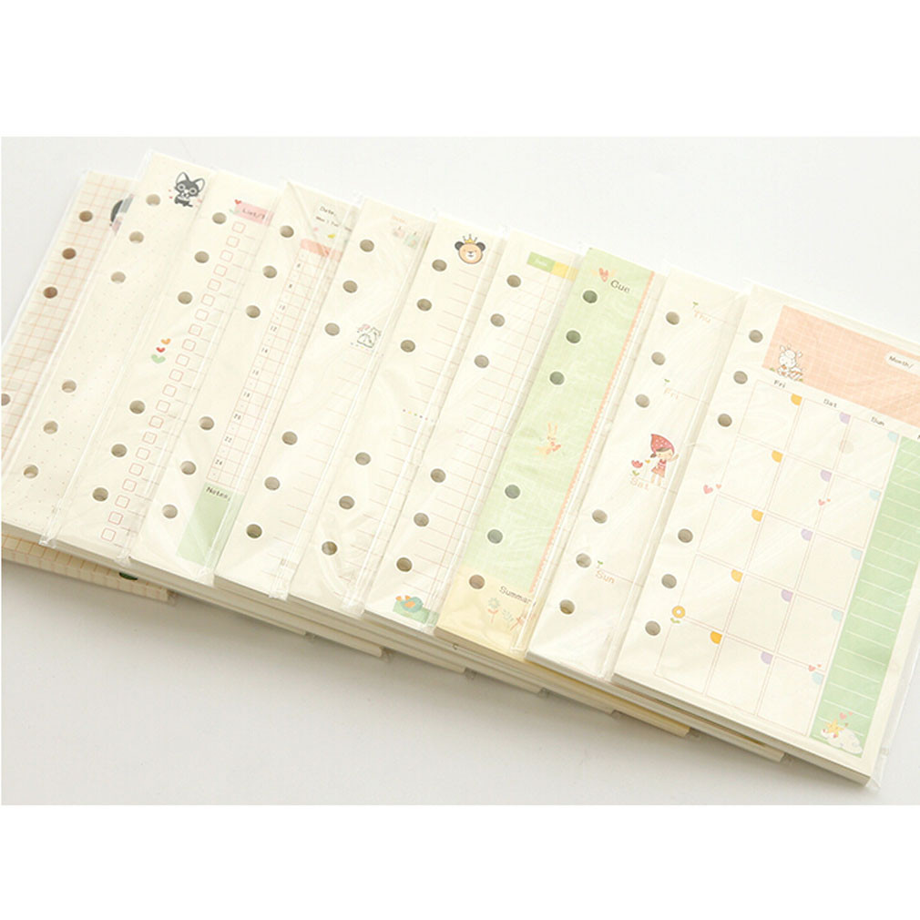New A5/A6 Month Week Ruled Colourful Planner Diary Refill Schedule Organiser #B9