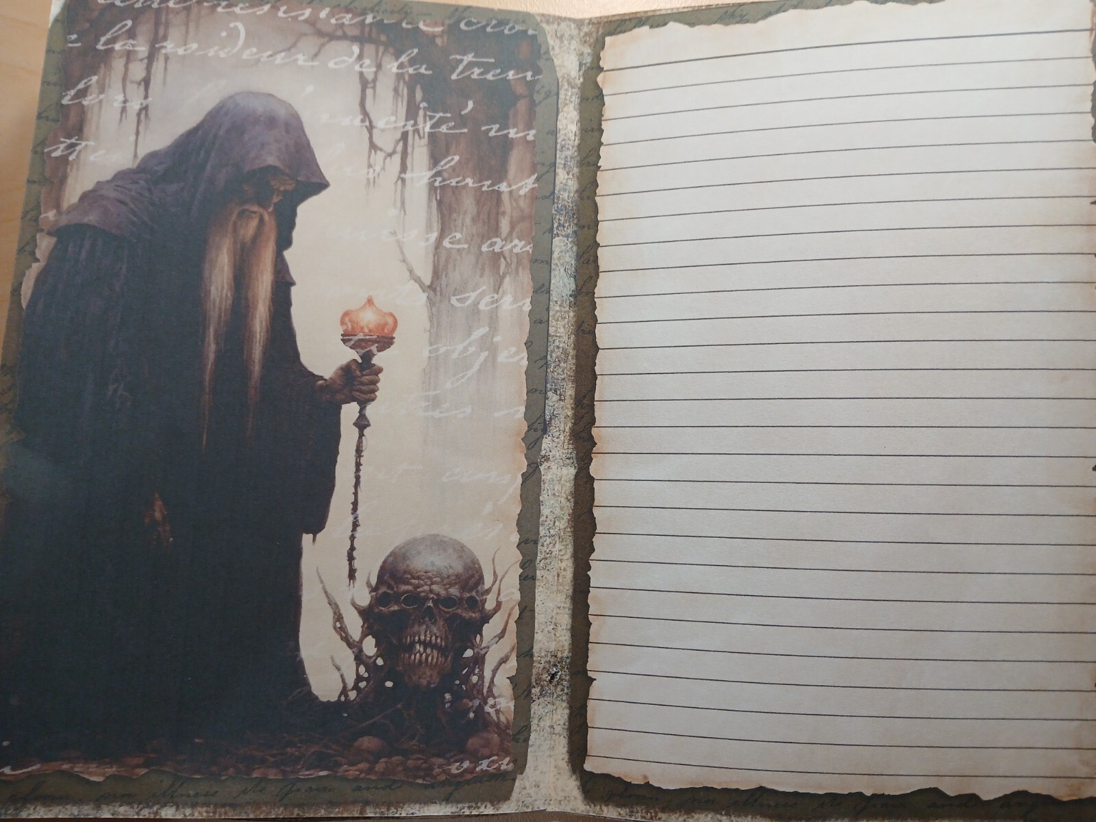 Junk Journal Booklet “WICCAN 2″ GRIMOIRE SPELLBOOK HANDMADE Lg 6″x9” 40pg