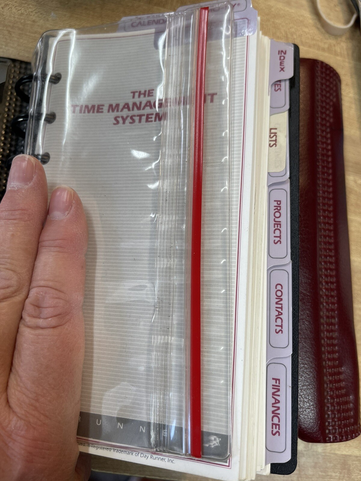 Day Runner Running Mate Edition Binder Planner Red 5×7 Vintage 1992
