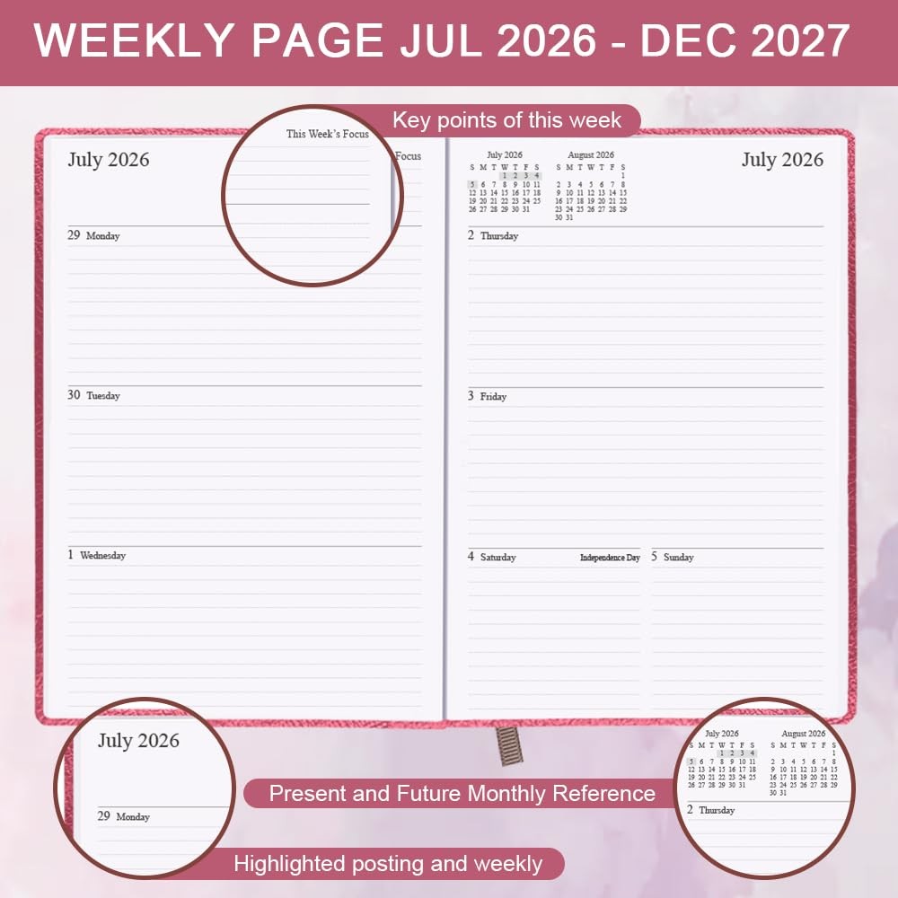 Nokingo 2026-2027 Planner – Weekly Monthly Planner Runs From July 2026 –