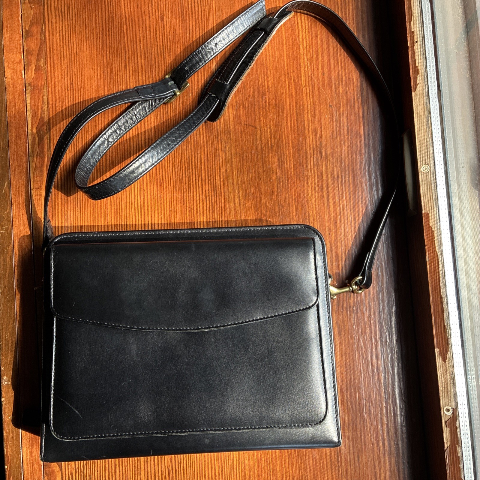 VintageFranklin Quest Covey Leather Planner Bag Crossbody Strap Purse Organizer
