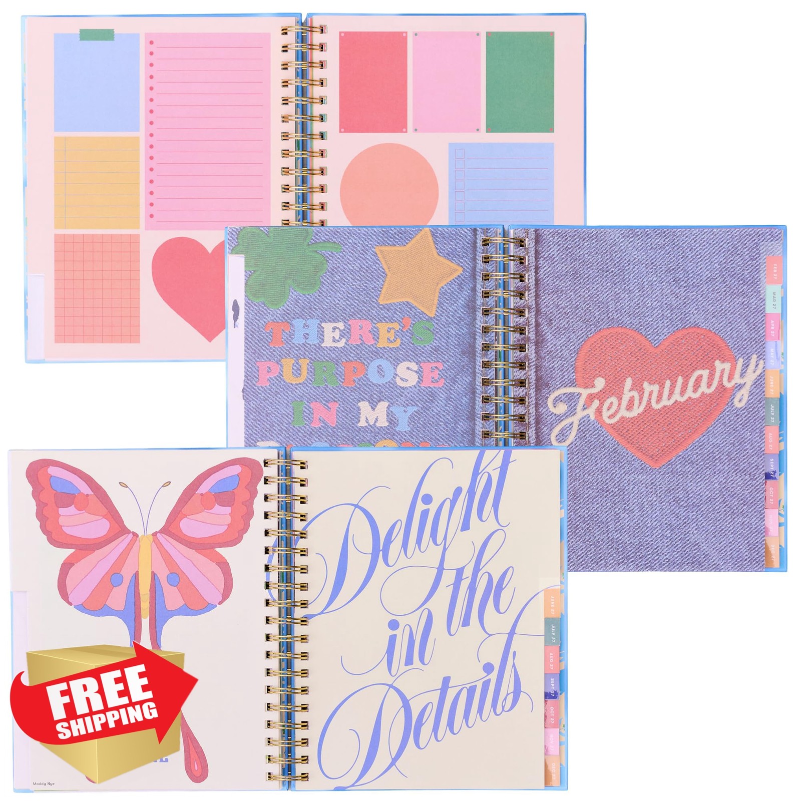 ban.do Medium Planner Icons 8.5″ x 6.5″ Aug 2026-Dec 2027