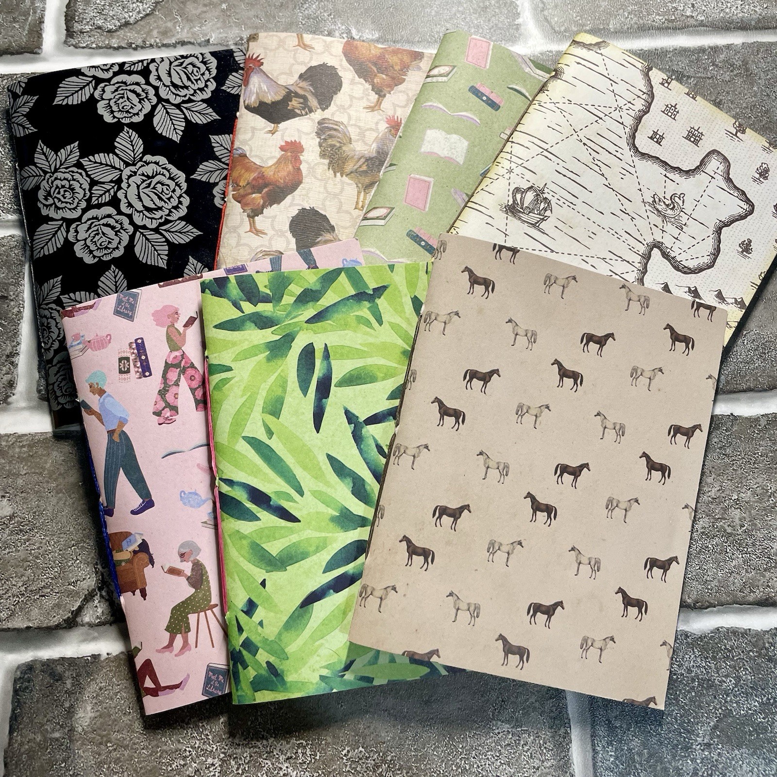 Lot Of 7 Handcrafted Junk Journals – You Embellish!