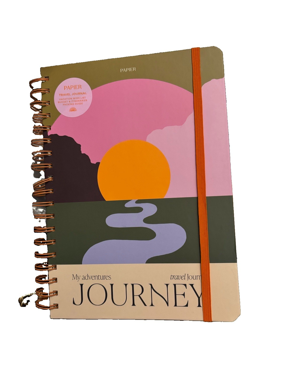 Papier Travel Journal Spiral Bound Hardcover “My Adventures” Journey