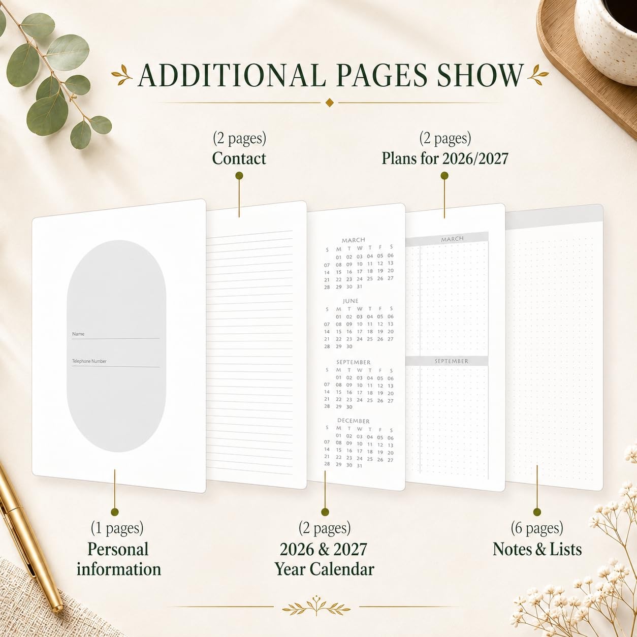 2026-2027 Monthly Planner – Jan.2026 – Dec. 2027, 2 Year Calendar 2026-2027 M…