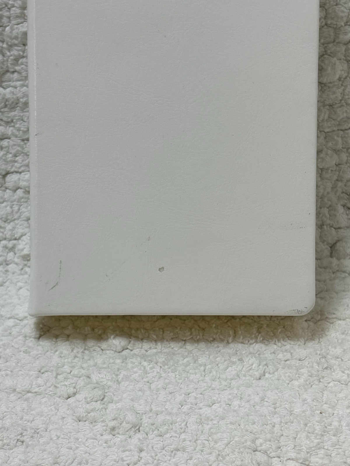 Journal blank lined pages, gold edges, white faux leather cover