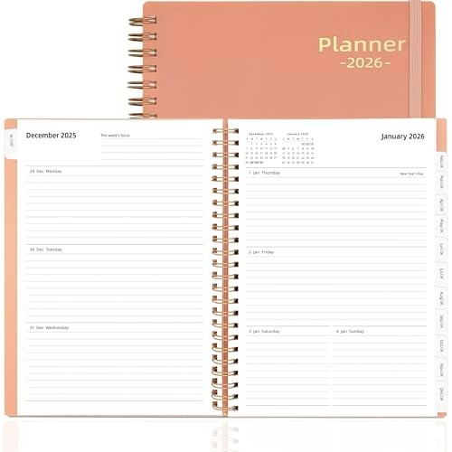Day Planner 2026, Weekly and Monthly Planner 2026, Jan 2026-Dec 2026, 6.2″ x …