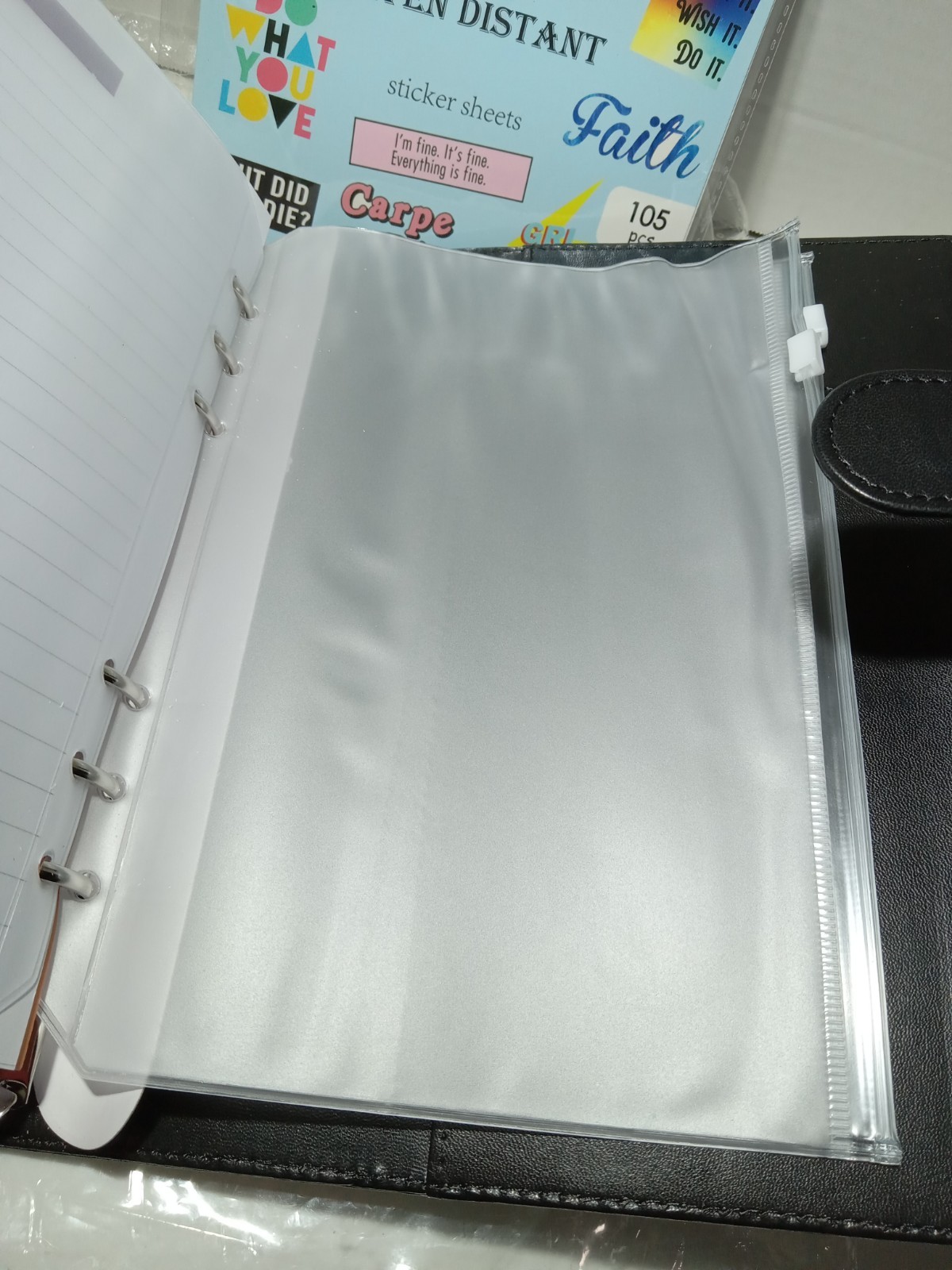 4 In 1 Cancer Journal Planner 365 Days Binder, With encouragement stickers