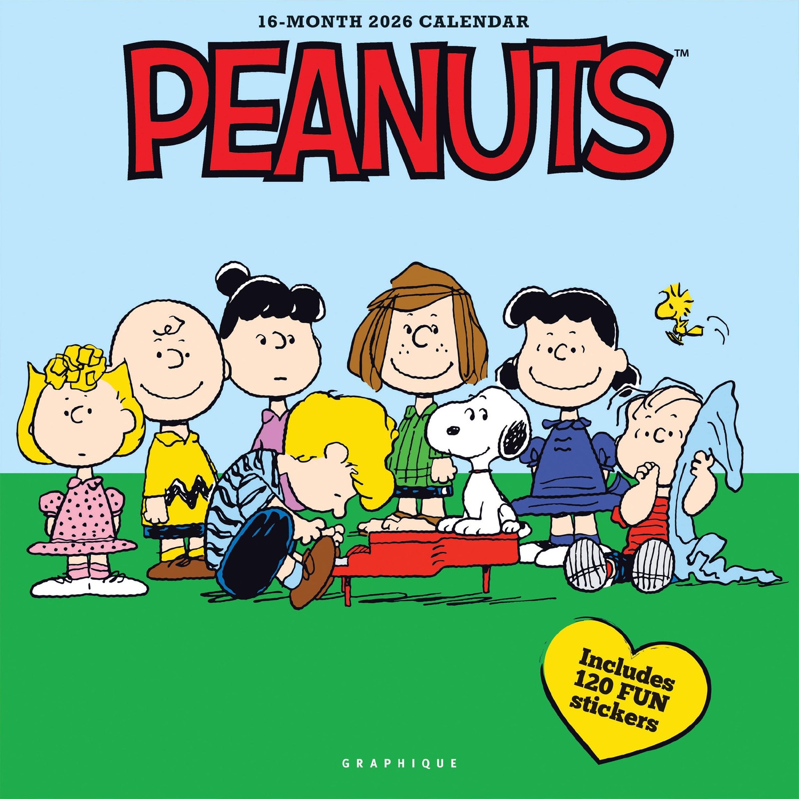 Graphique 2026 Peanuts Wall Calendar | 12” x | Thick Paper | Home
