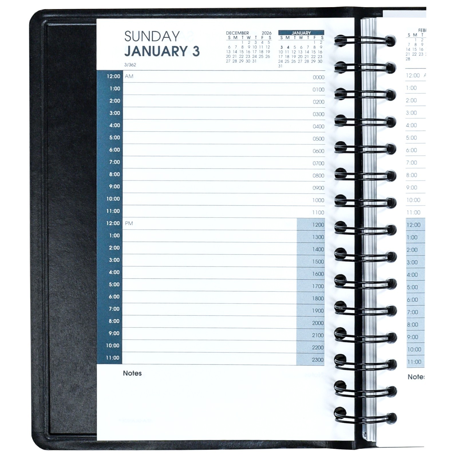 2026 At-A-Glance 70-203-05 24-Hour Daily Appointment Book, 5 x 8″