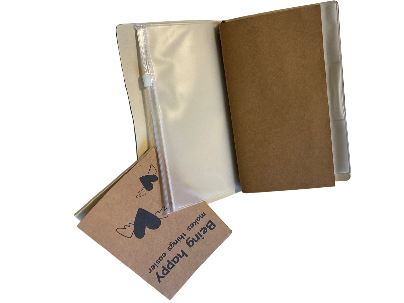 Customizable Leather Journal With Inspirational Quote & Notebook Refill
