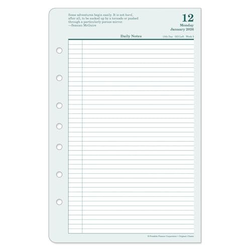 Two Page Per Day Ring-Bound Planner 2026 – Classic Organizer, Daily Agenda
