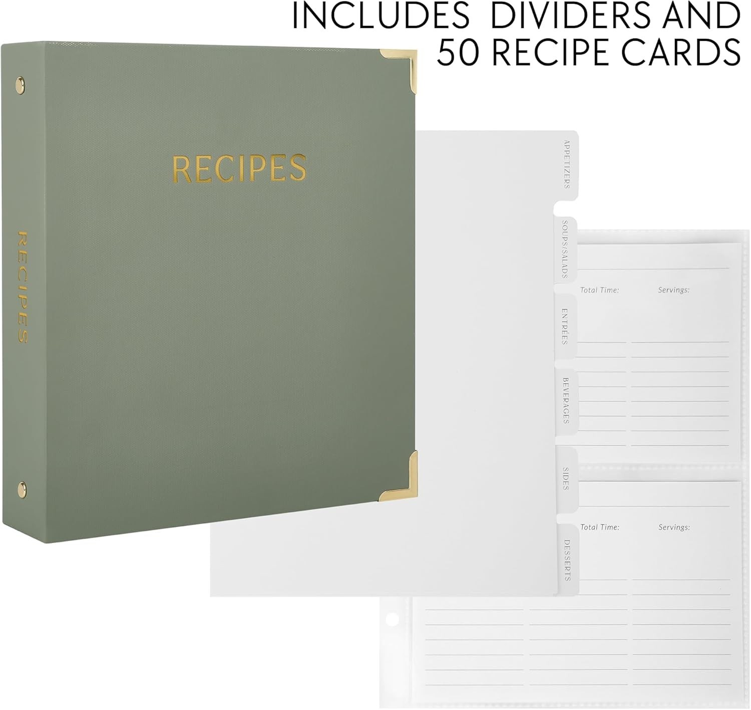 Aesthetic Recipe Binder with Polyester Waterproof cloth Cover – The Perfect R…