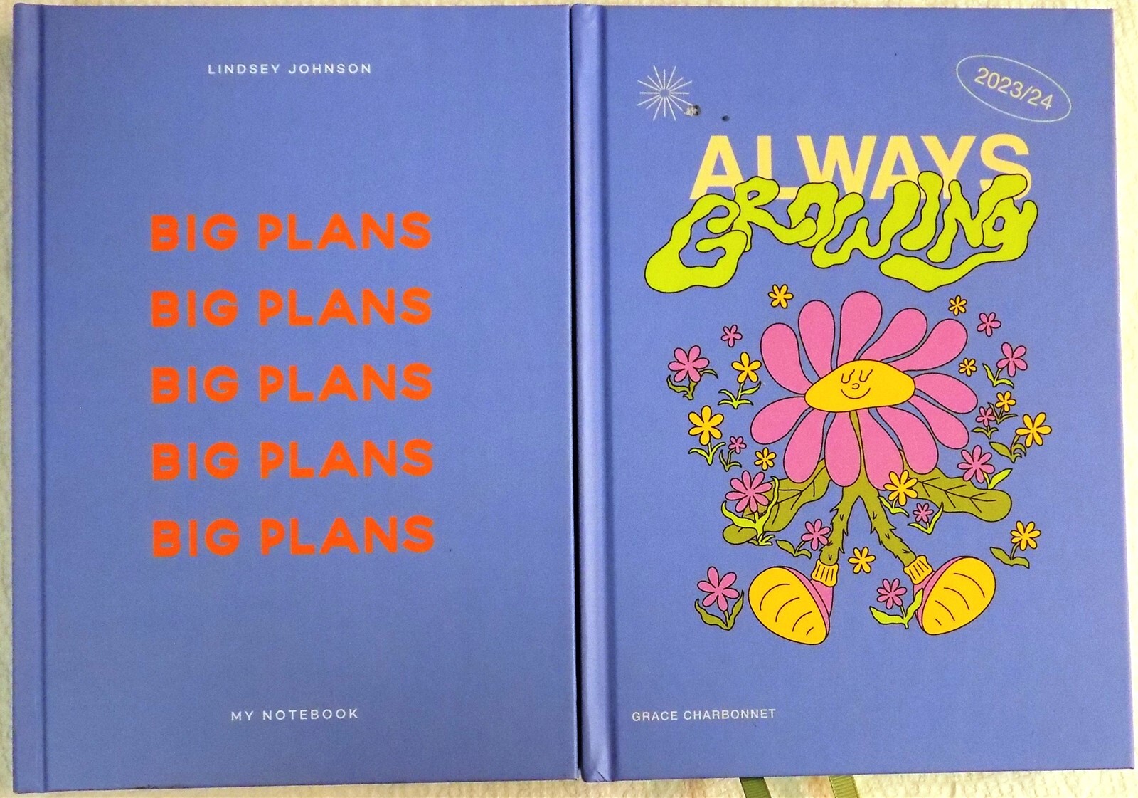 Lot of 2: Papier “Big Plans, And Always Growing” My Notebook/Academic Planner HC