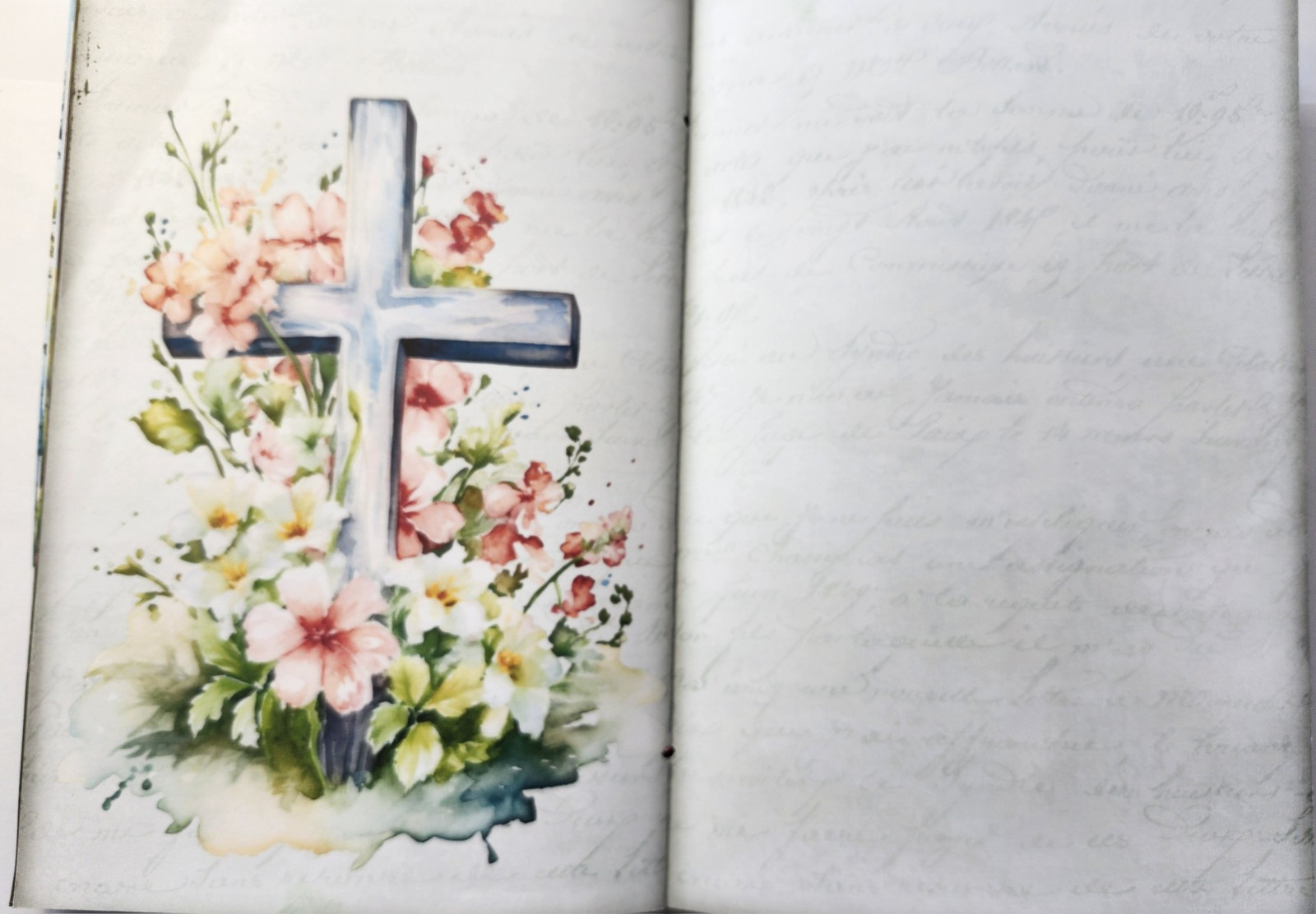 Junk Journal Blank Booklet “EASTER BLESSINGS” HANDMADE Easter Spring 5.5″x8.5