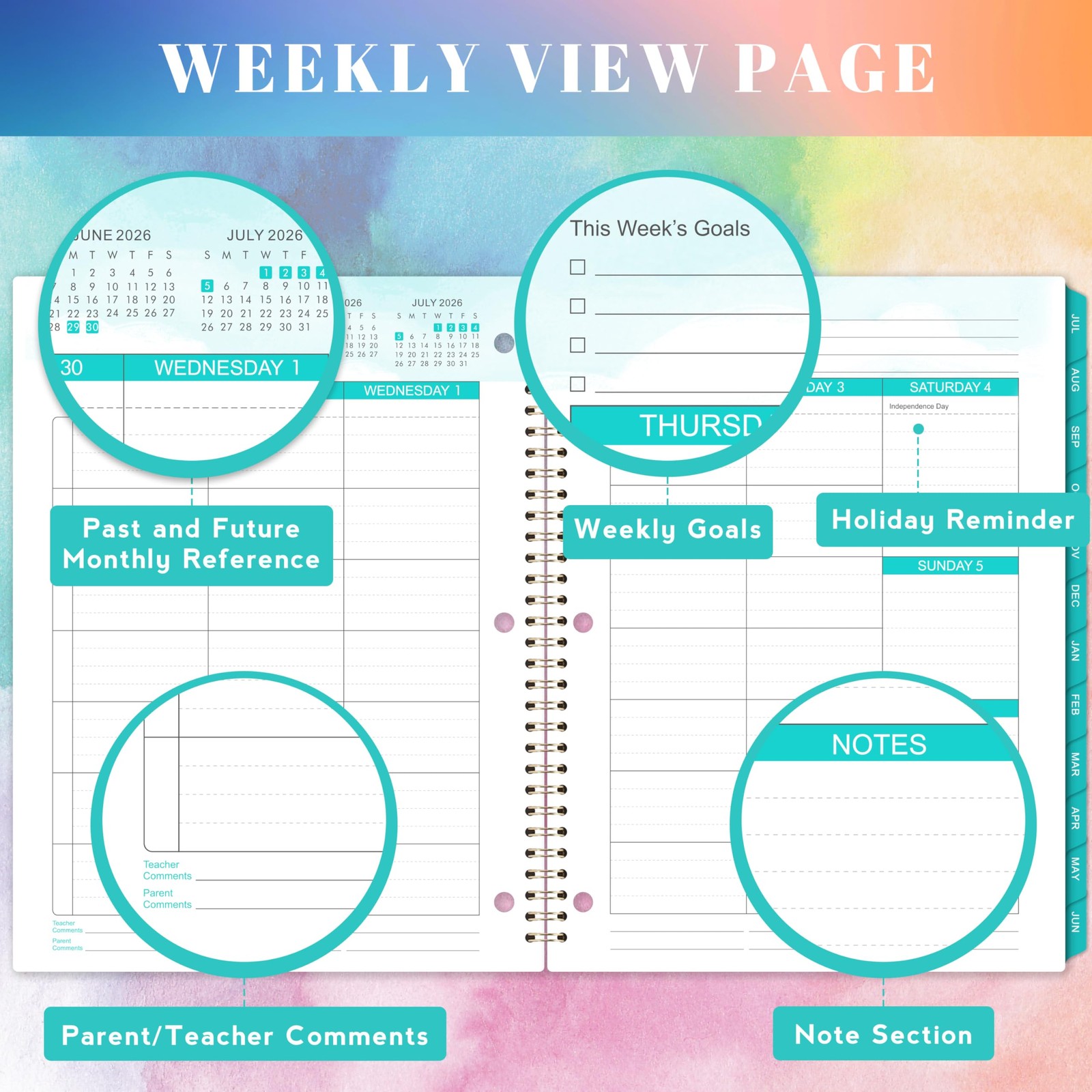 Student Planner 2026-2027 – school planner 2026-2027, 8.5″ x 11″, MULTIPLE