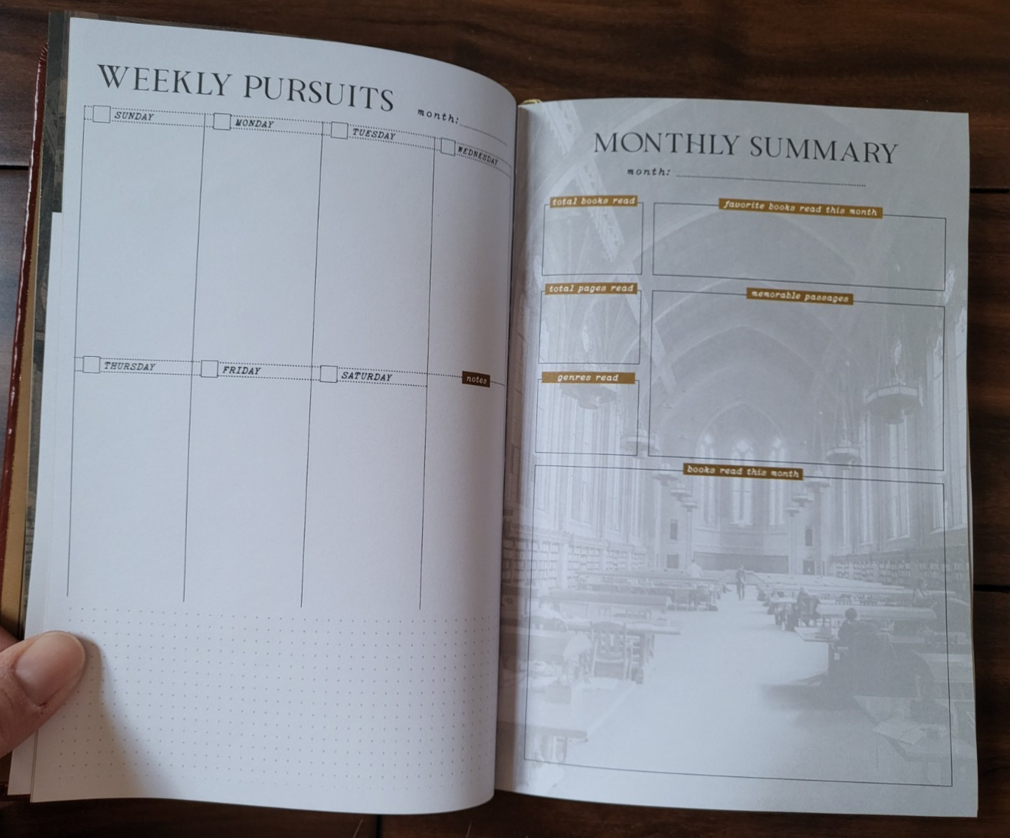 Owlcrate Reading Planner Journal Notebook Book Tracker Undated Any Year