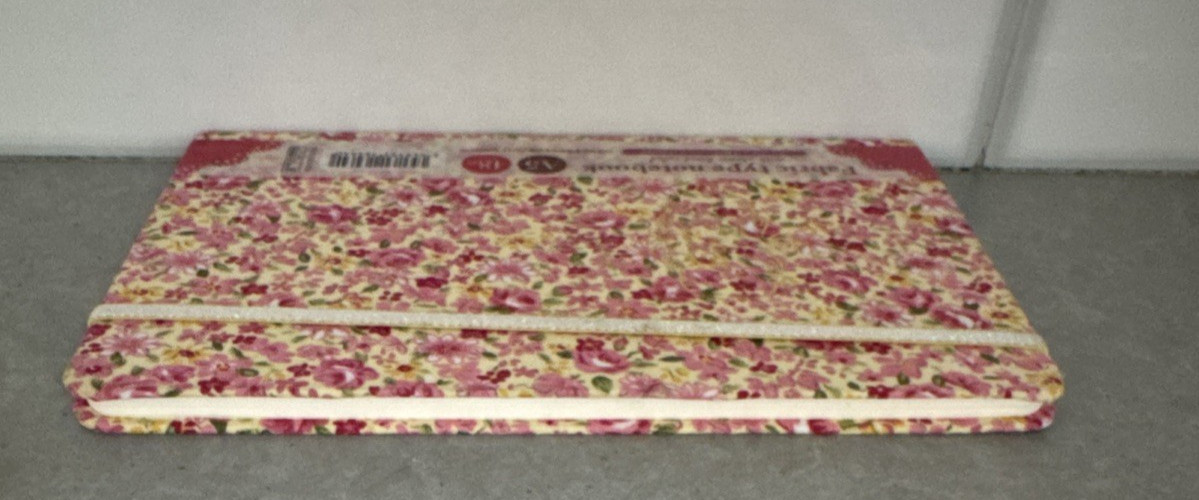 Fabric Type Ruled Notebook with Elastic Band Daiso Japan Journal Book Planner