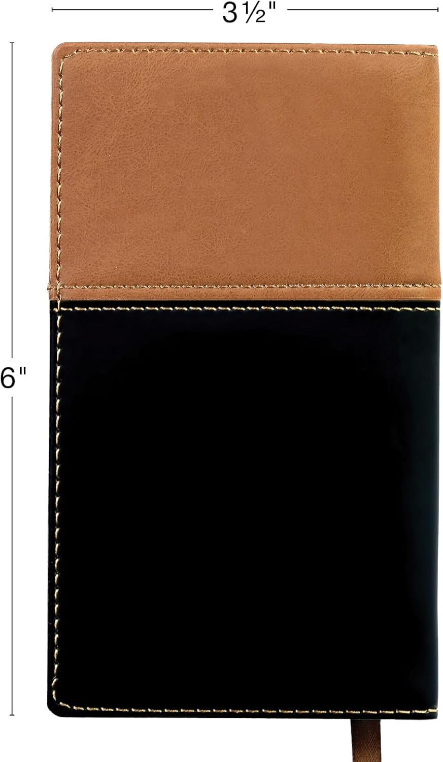 2026 Pocket Planner with Pen 3.5″x6″ 14 Month Weekly Monthly Brown Black