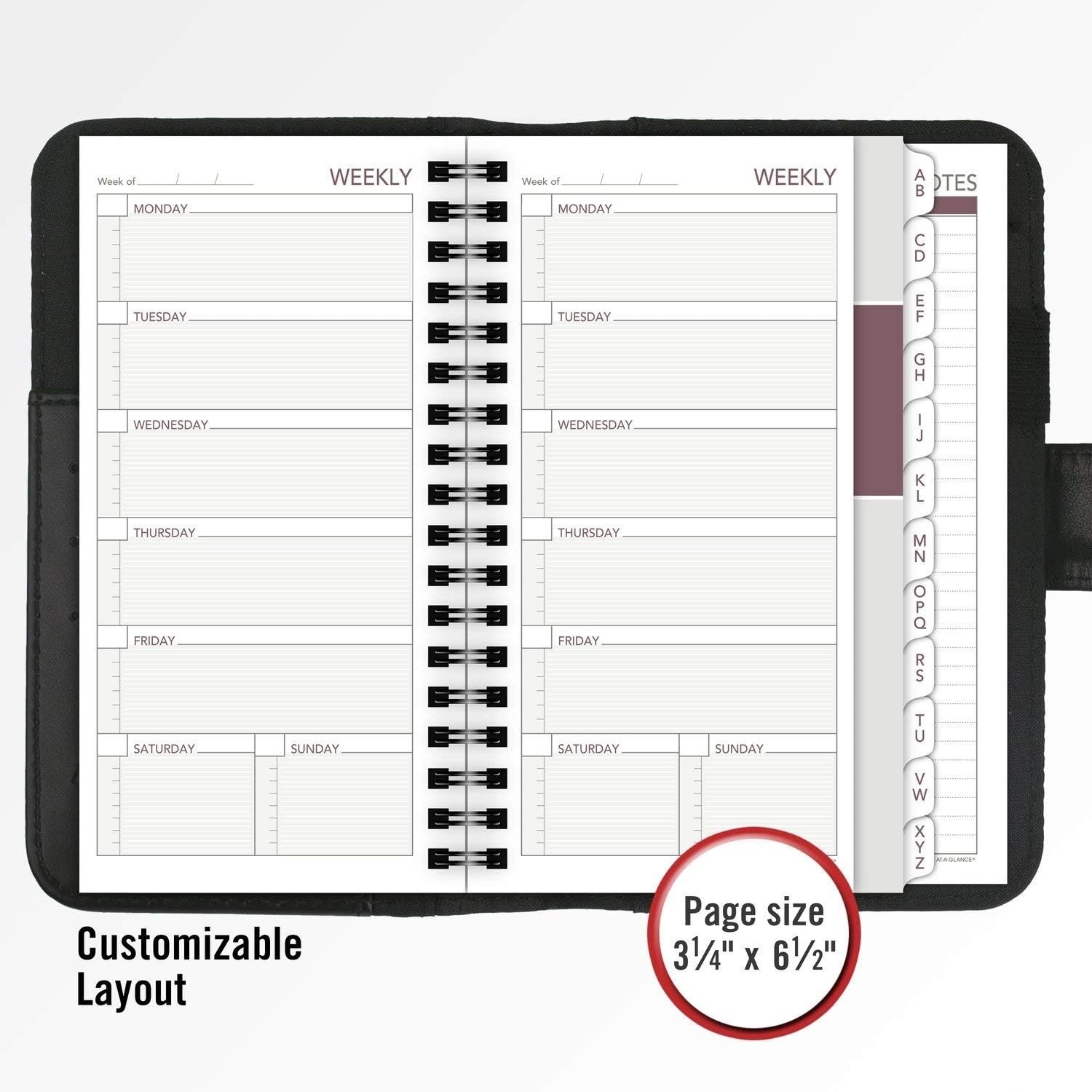 AT-A-GLANCE Day Runner Windsor Undated Refillable Planner, SZ 2 Black (103-1599