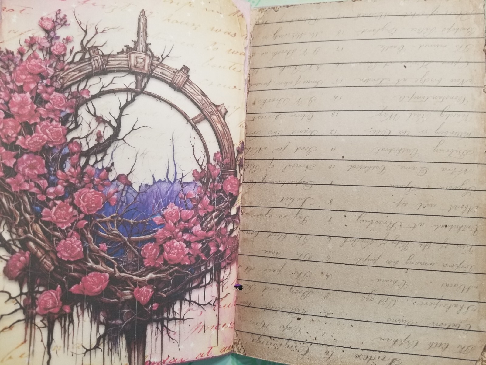 Junk Journal Booklet “NATURAL MAJICK” HANDMADE Cards, Pockets Ephemera Halloween