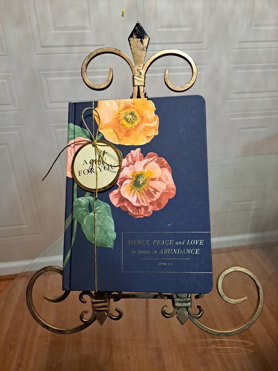 Smooth-Finish Soft Cover Journal with Ribbon Marker “ Let Go And Let Gad”