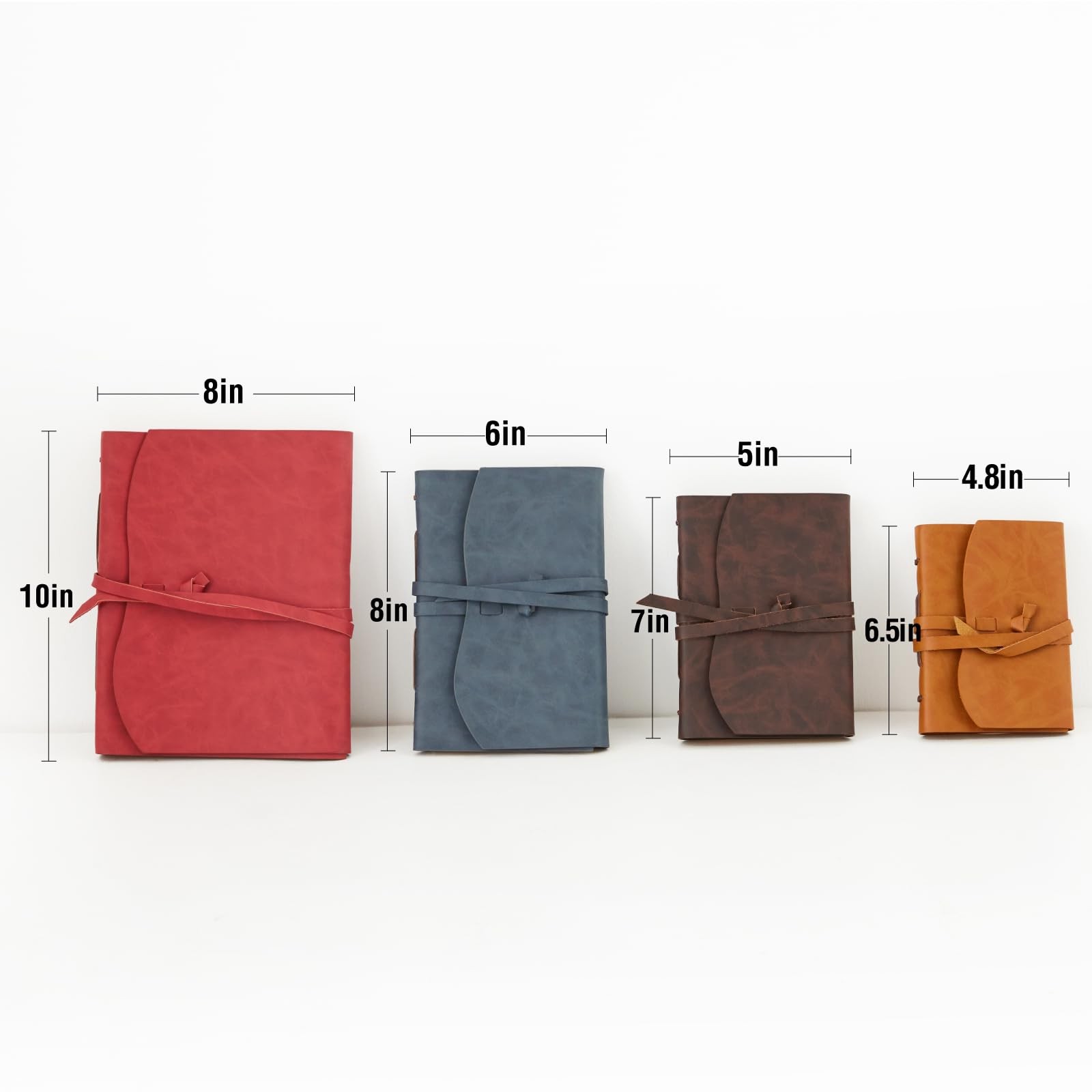 RILIHO Leather Journal Notebook – Genuine 5″x7.1″, Dark Brown