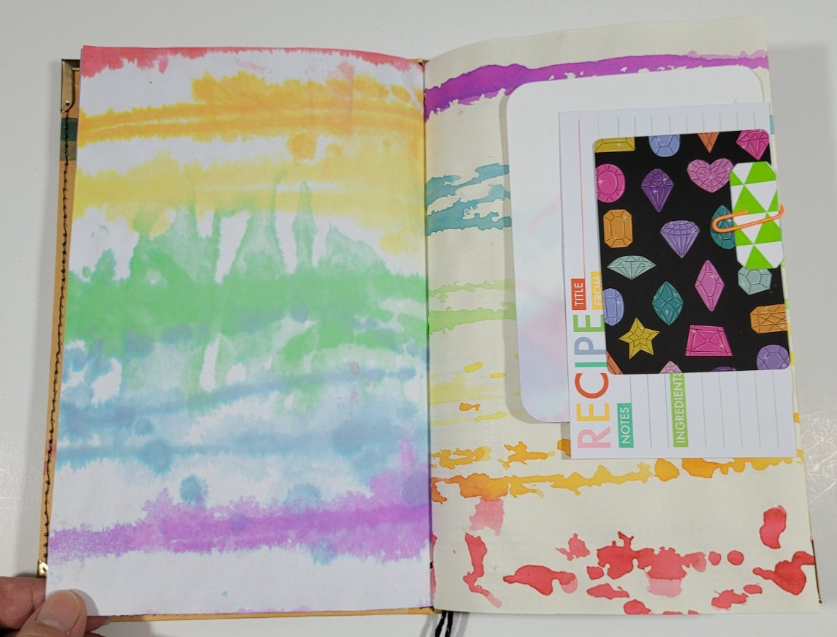 Handmade Junk Journal ‘Rainbow Dyed’ ~orange cover