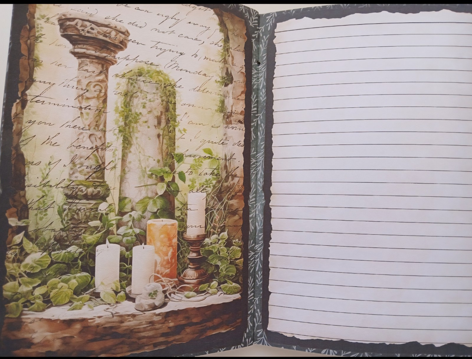 Junk Journal Booklet “IMBOLC” Handmade Gaelic Festival Spring 5.5″x8.5″ 40pg