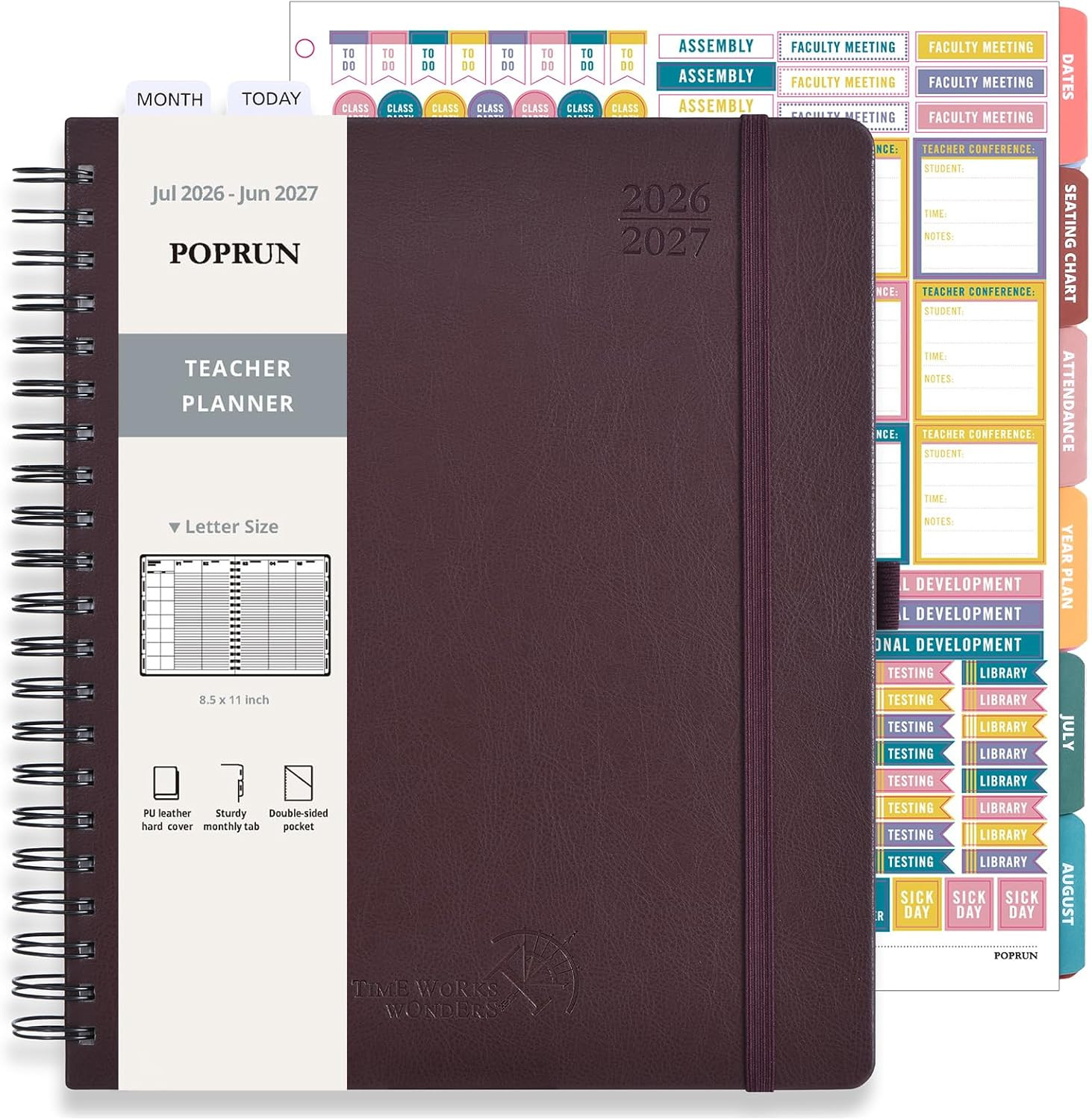 Teacher Lesson Planner 2026-2027, (Letter Size – 8.5” X 11”) Academic Planner