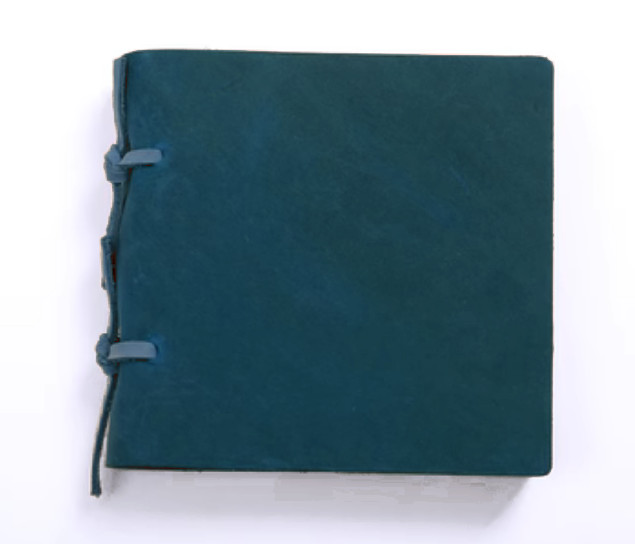 loose leaf Writing note Notebook sketchbook binder Notepad leather blue Q349