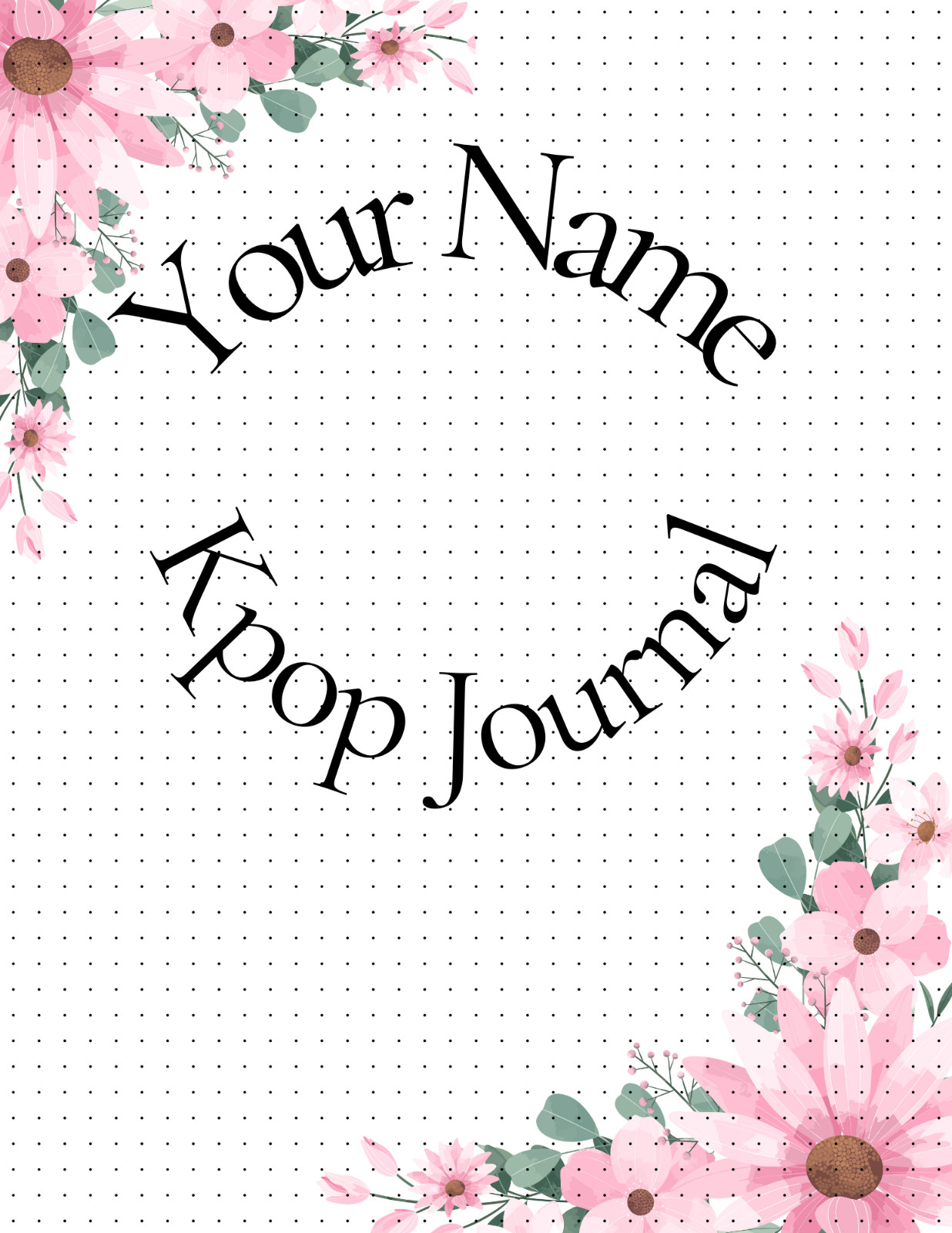 Printable/ Editable PDF Kpop Journal