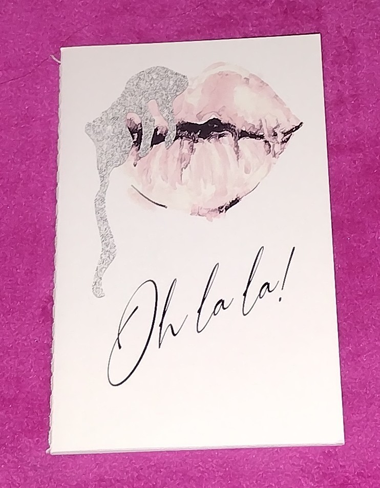 Handmade Lips Mouth Designer Travel Pocket Size 16 Page Notebook Journal