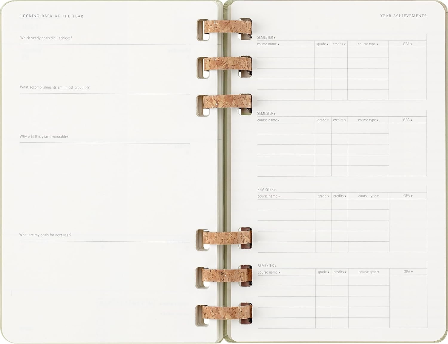 Moleskine Student Life Planner 2025-2026, Weekly and Monthly Spiral 12 Month Dia
