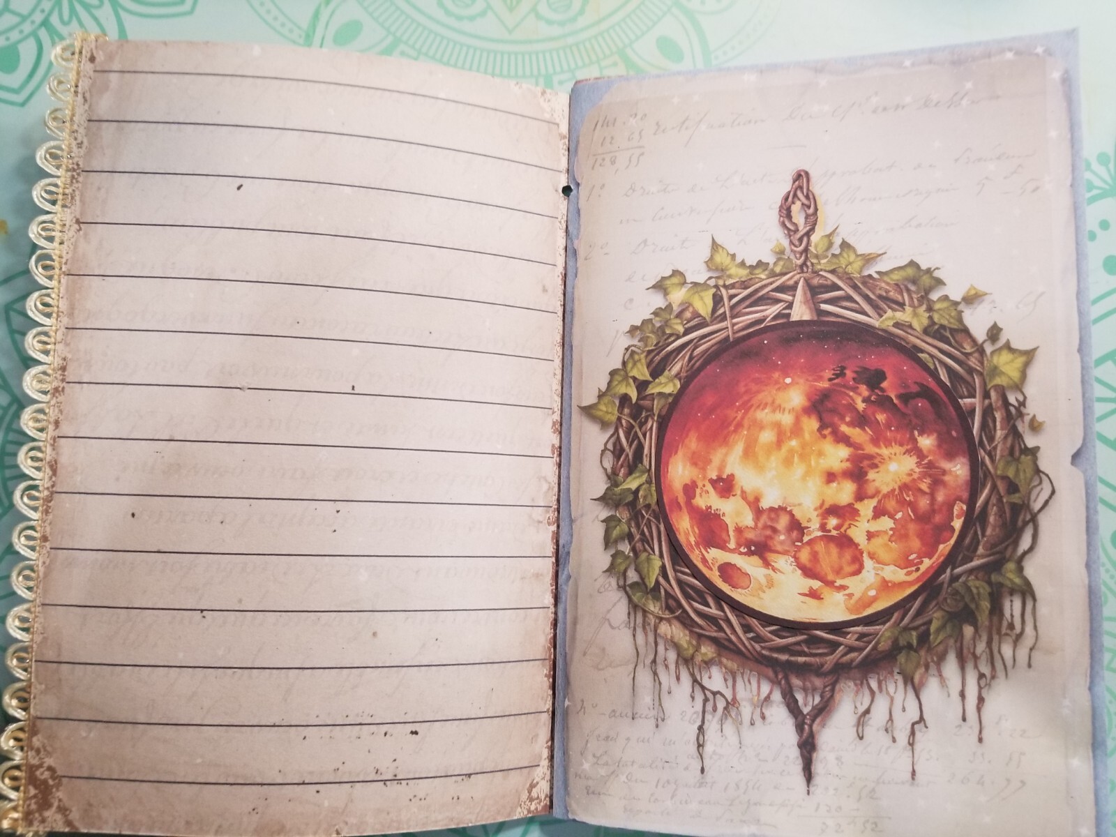 Junk Journal Booklet “NATURAL MAJICK” HANDMADE Cards, Pockets Ephemera Halloween