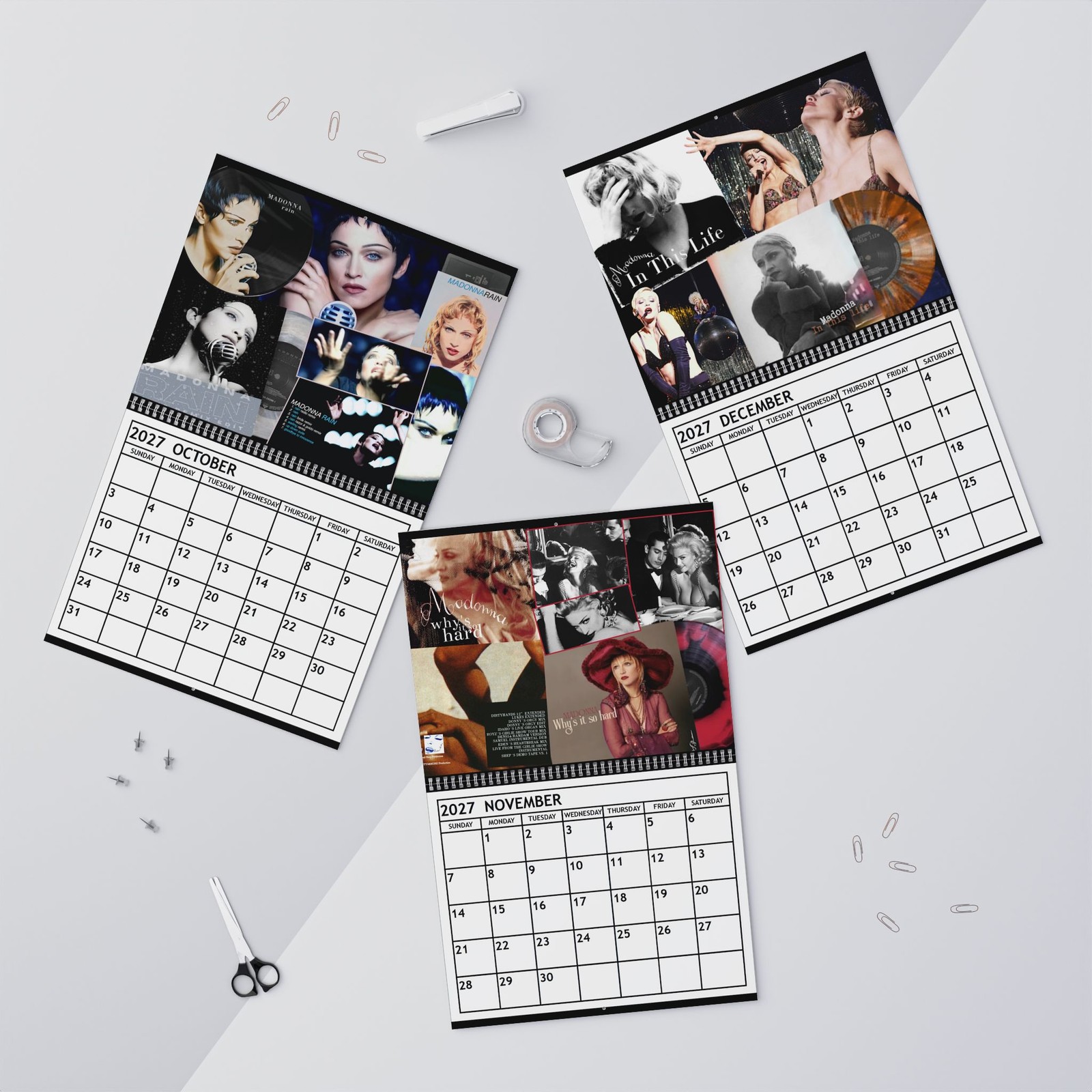 Madonna Erotica 2027 Wall Calendar – Home Decor, Music Fan Gifts, Monthly