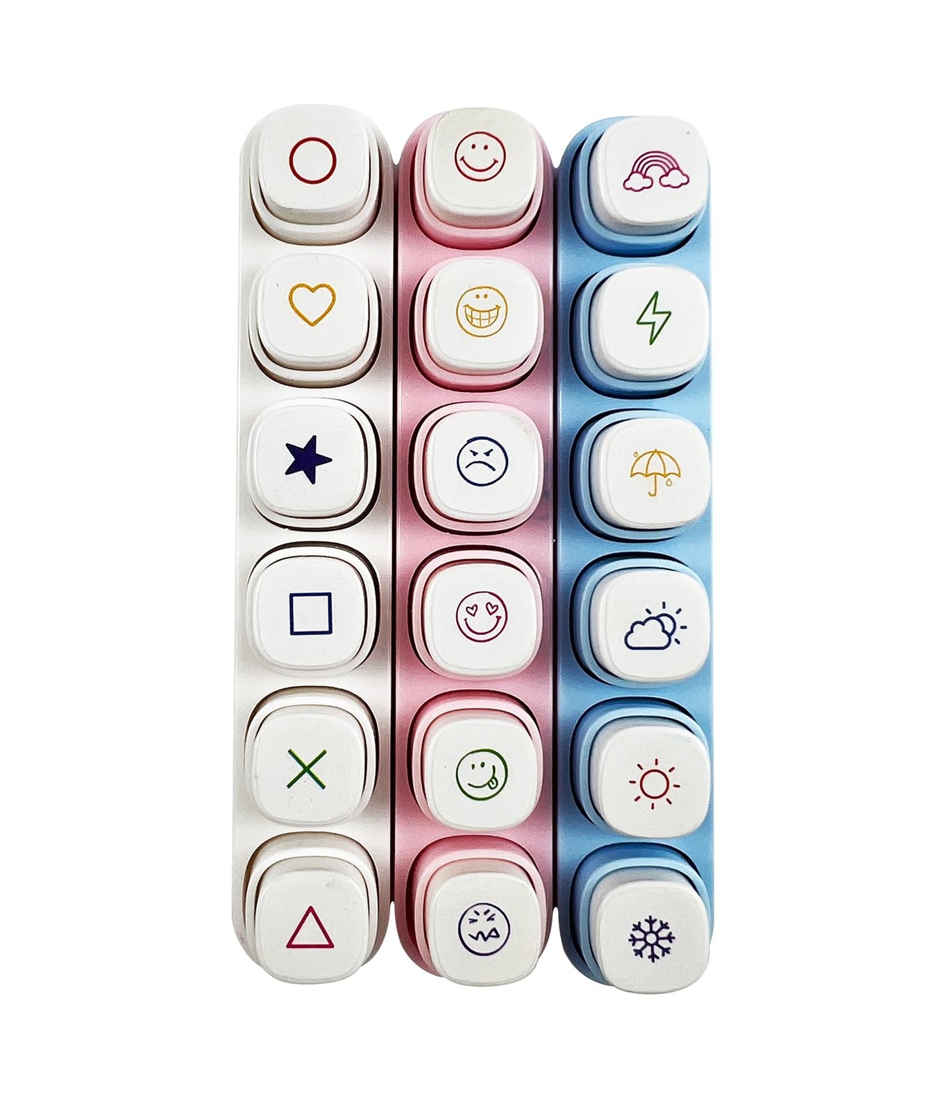 6-in-1 Planner Stamp Set – Portable Emoji Bujo Weather Themes Stamps with Sto…