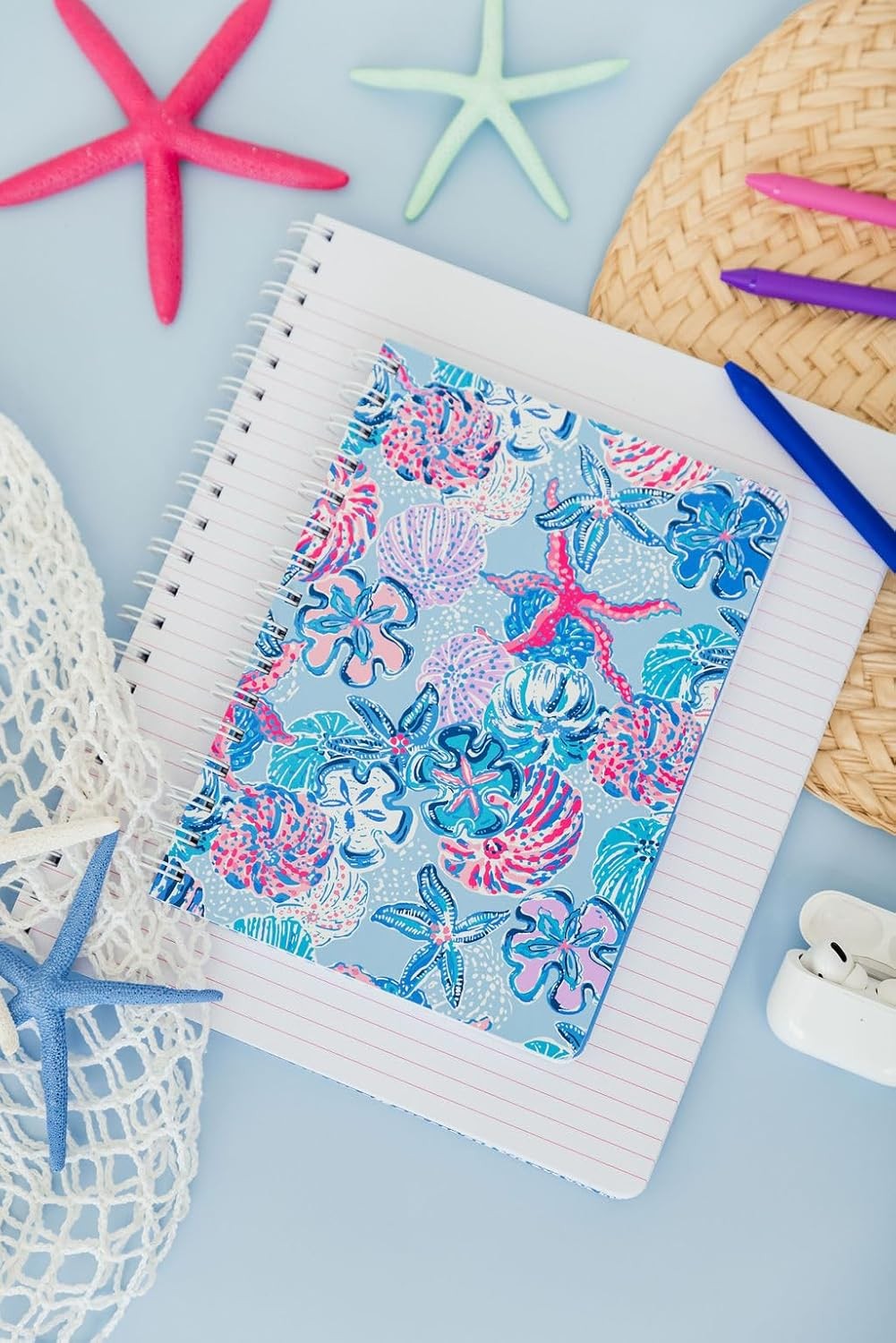 Lilly Pulitzer Hardcover Mini Spiral Notebook, 8.5″ x 6.5″ Small Journal with 16