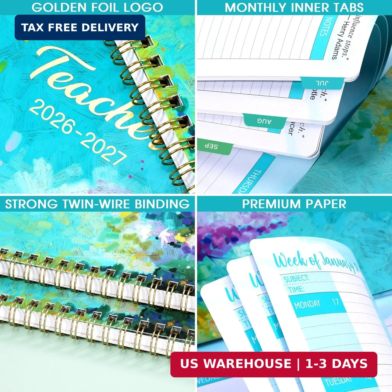 Teacher Planner 2026-2027 – Teacher Lesson Planner 2026-2027, July 2026 – June 2