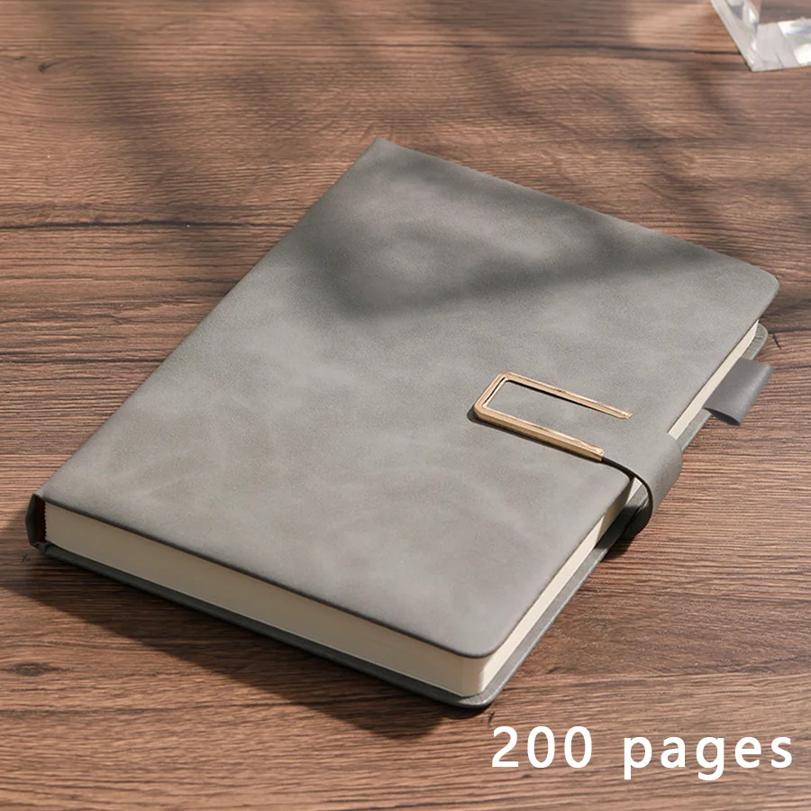 A5 Vintage Leather Notebook Soft Cover Journal 200 Pages Business College