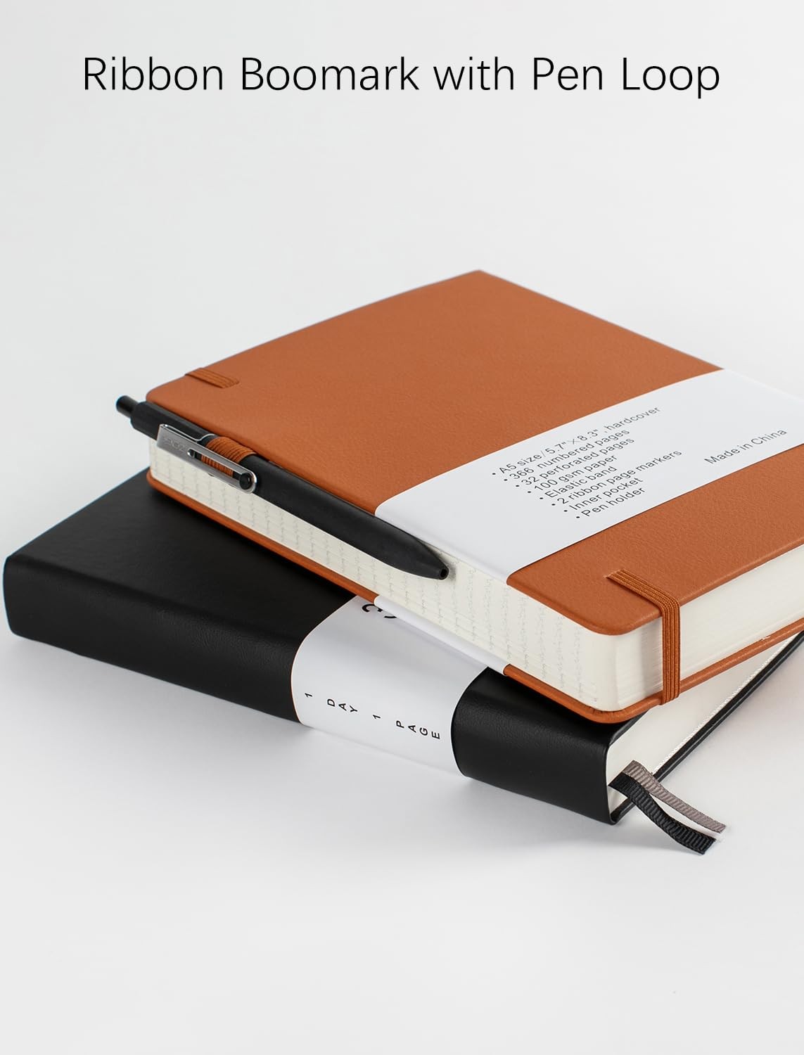College Ruled Notebook with 366 Numbered Pages, A5 Journals 5.7″x8.3″ Pink
